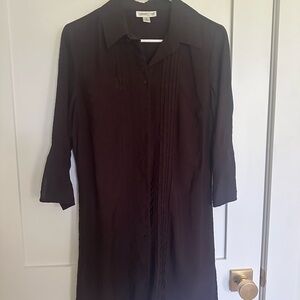 Coldwater Creek Dark Brown Button-Up Dress